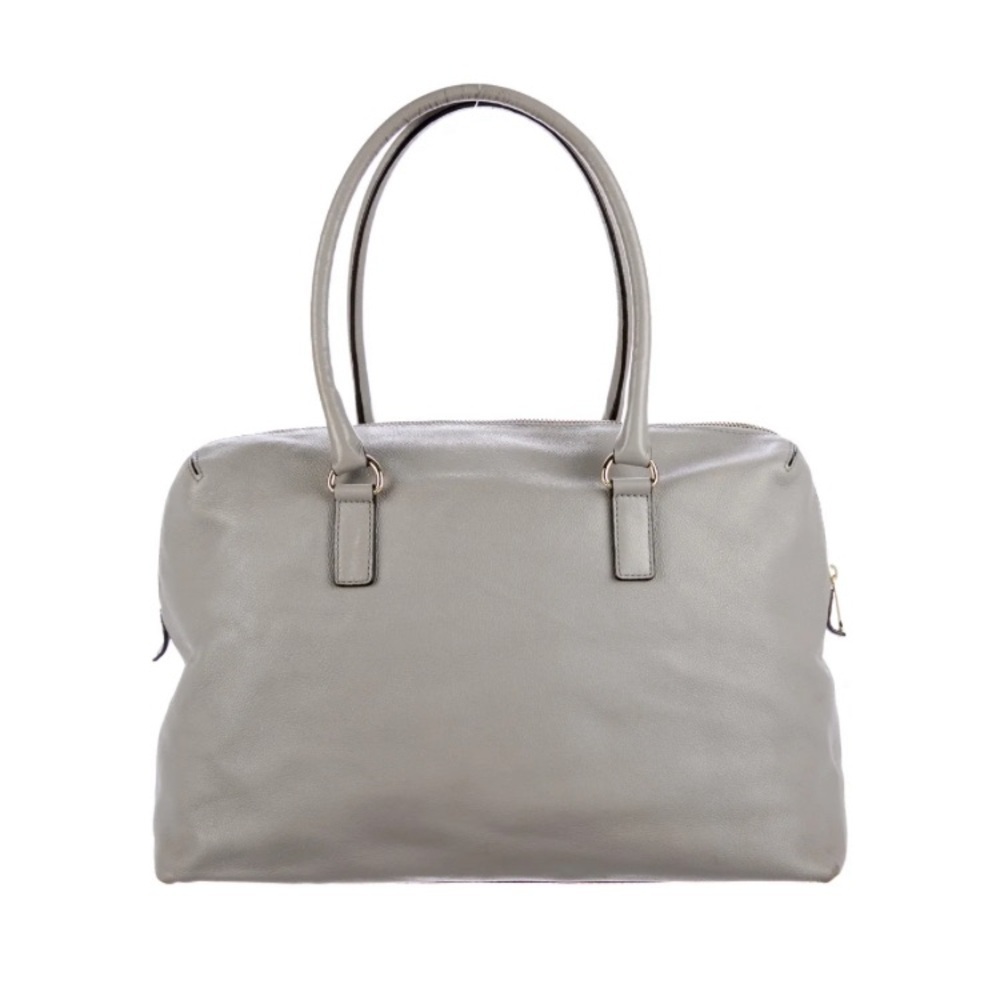 Michael Kors Gray Leather Tote Bag - Picture 2 of 5